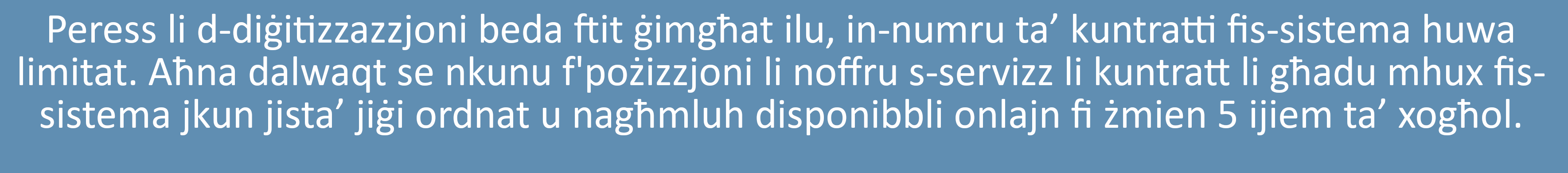 Ritratt li jindika li l-Uffiċċju Nutarili għadu fil-proċess li jbiddel id-dokumenti fiżiċi għal dokumenti diġitali. Jekk teħtieġ dokumenti li mhumiex elenkati bħalissa, qed jingħata servizz ta’ ordni